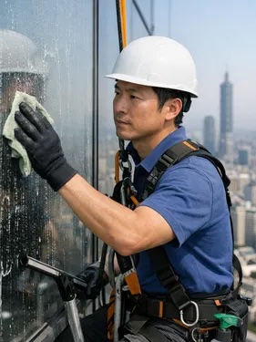 玻璃帷幕大樓清洗攻略！如何去水垢、不留水痕？玻璃保護膜施作建議